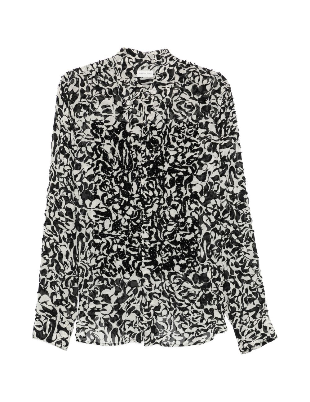 Camicia in viscosa carvies in nero Dries van noten - uomo 