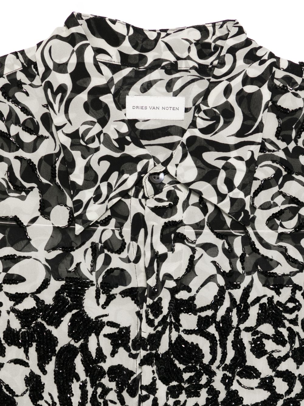 Camicia in viscosa carvies in nero Dries van noten - uomo 