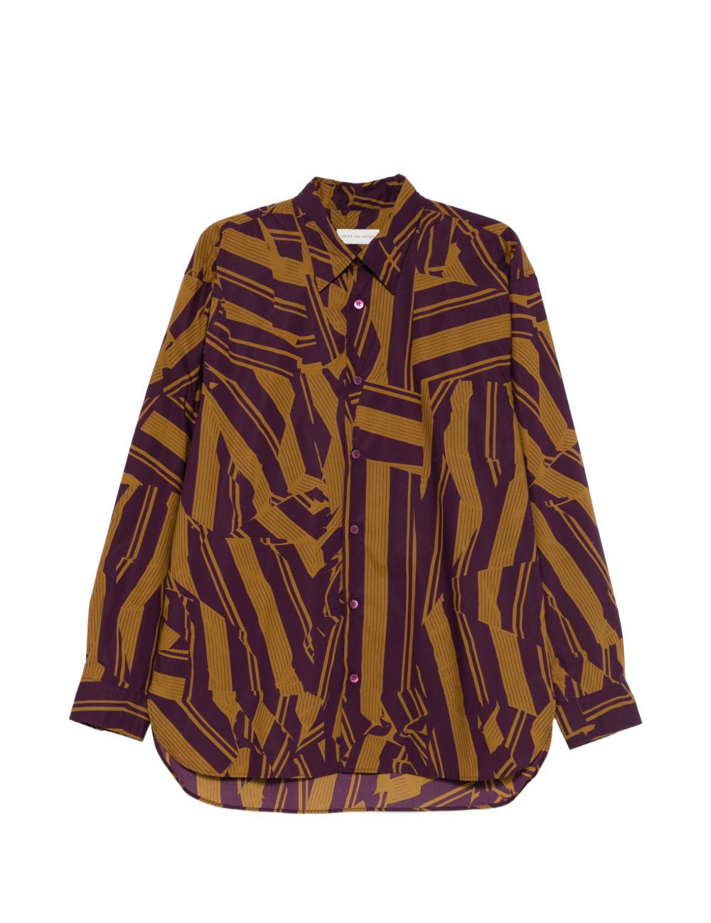 Camicia in cotone croom multicolore Dries van noten - uomo 