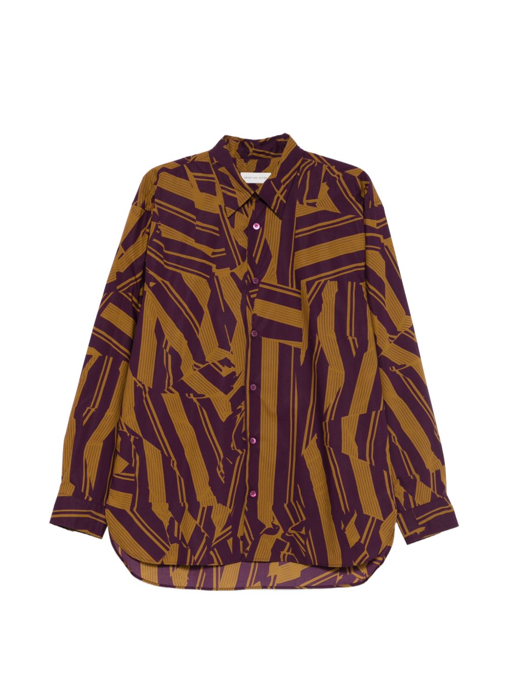Camicia in cotone croom multicolore Dries van noten - uomo 