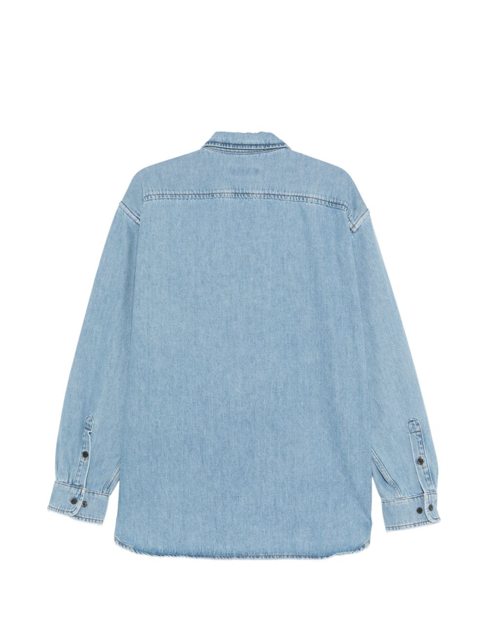 Camicia denim con zip croomson in celeste Dries van noten - uomo 