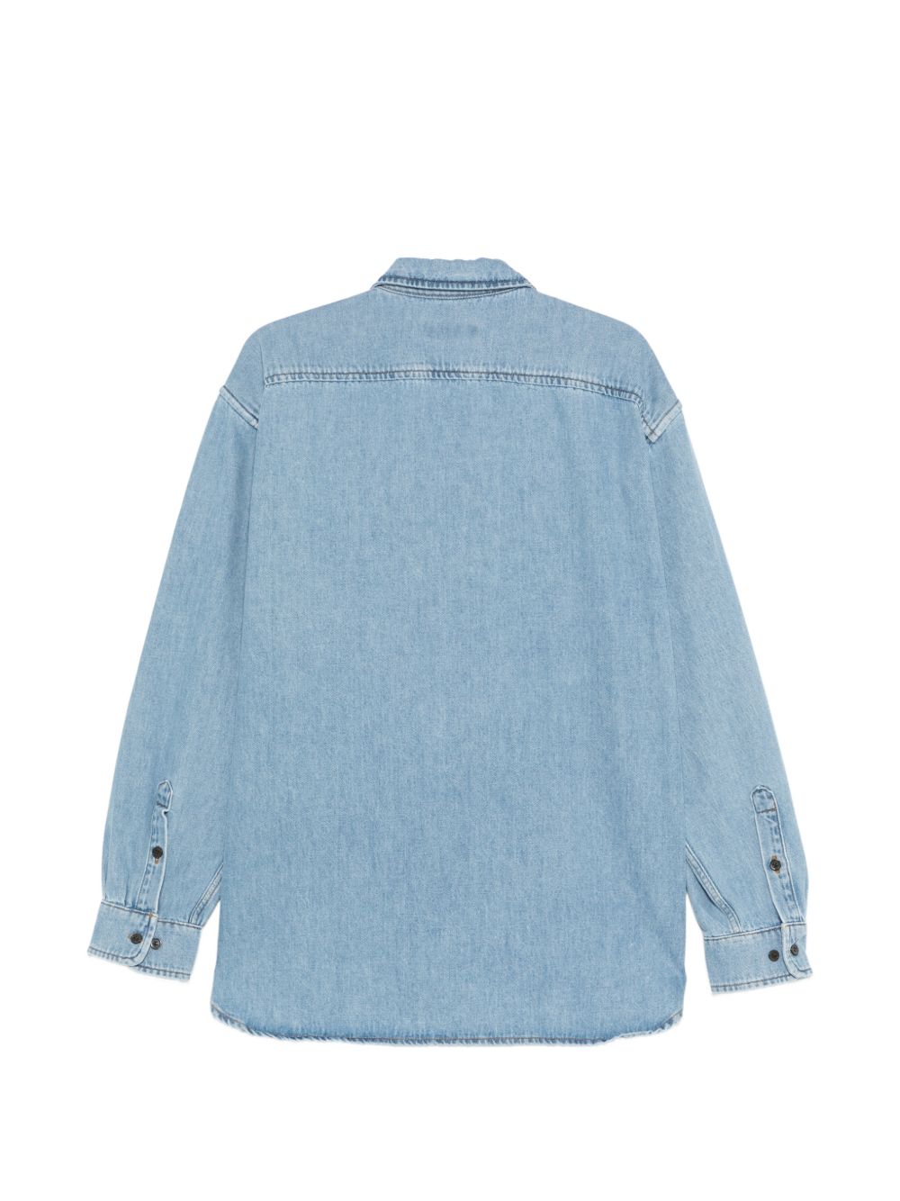 Camicia denim con zip croomson in celeste Dries van noten - uomo 