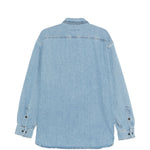 Camicia denim con zip croomson in celeste Dries van noten - uomo 