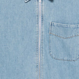 Camicia denim con zip croomson in celeste Dries van noten - uomo 