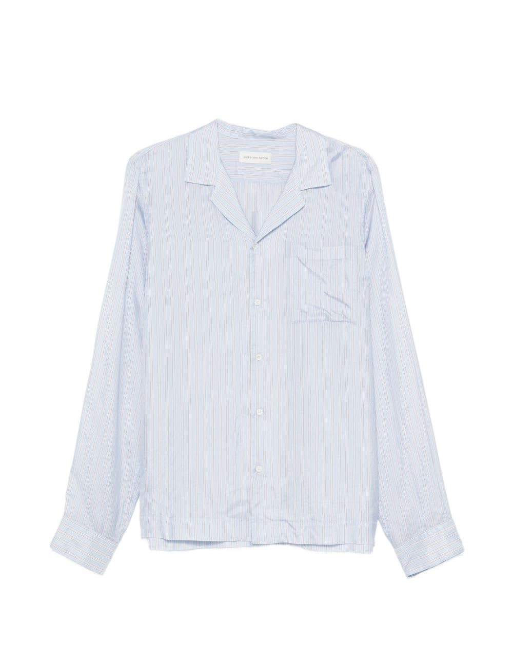 Camicia a righe carly in celeste Dries van noten - uomo 