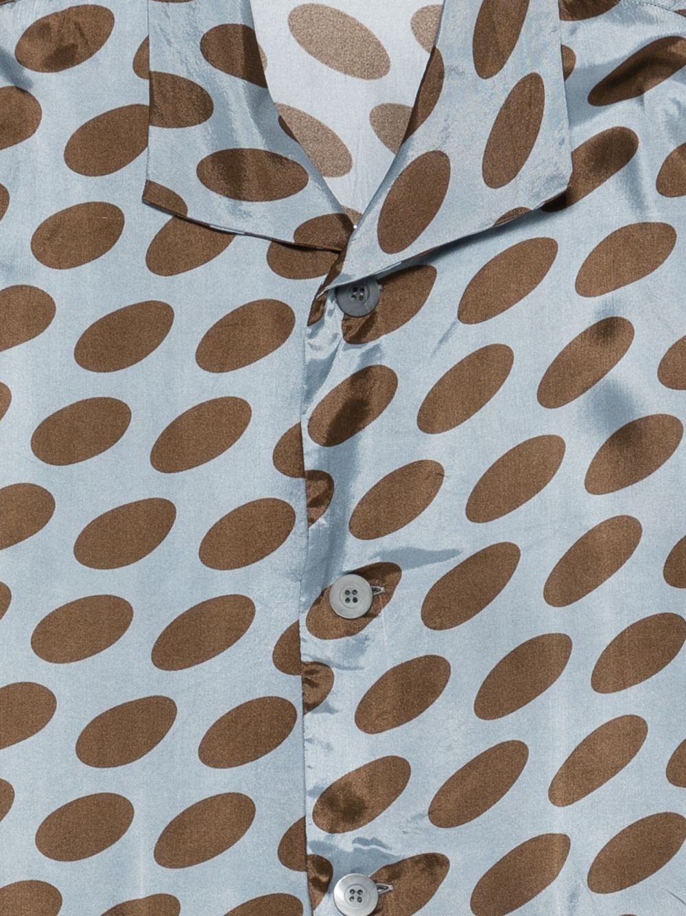 Camicia a pois cruz in celeste Dries van noten - uomo 