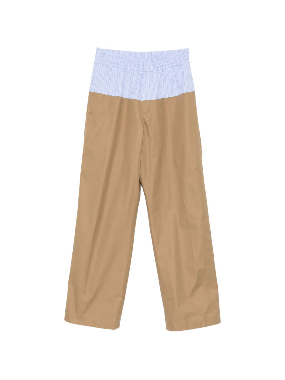 Pantaloni con vita a contrasto pablo in beige e celeste Dries van noten - uomo 