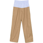 Pantaloni con vita a contrasto pablo in beige e celeste Dries van noten - uomo 