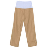 Pantaloni con vita a contrasto pablo in beige e celeste Dries van noten - uomo 