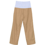 Pantaloni con vita a contrasto pablo in beige e celeste Dries van noten - uomo 