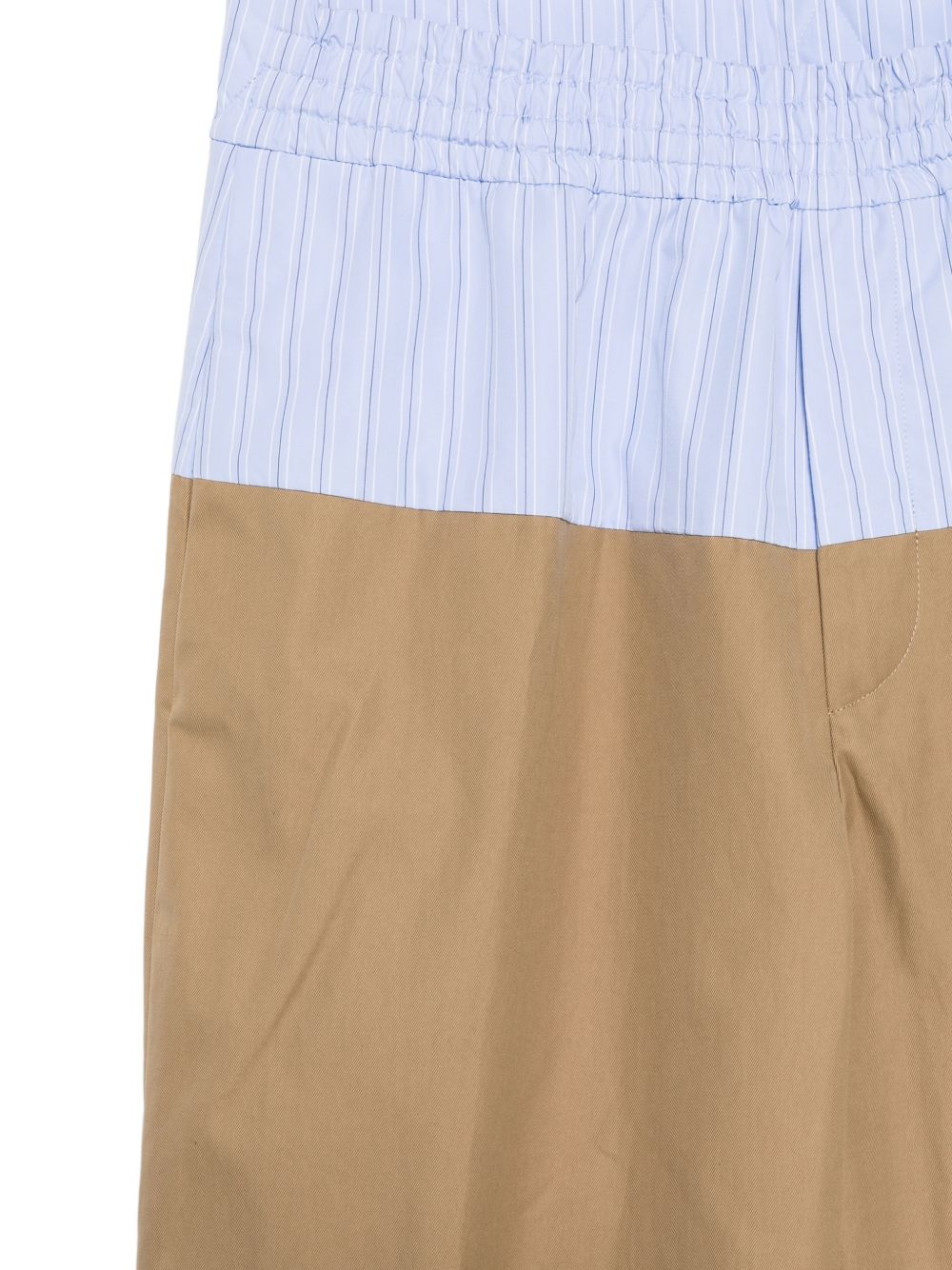 Pantaloni con vita a contrasto pablo in beige e celeste Dries van noten - uomo 