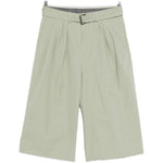 Pantaloncini a gamba larga con cintura preaches in verde Dries van noten - uomo 