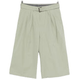 Pantaloncini a gamba larga con cintura preaches in verde Dries van noten - uomo 