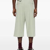 Pantaloncini a gamba larga con cintura preaches in verde Dries van noten - uomo 