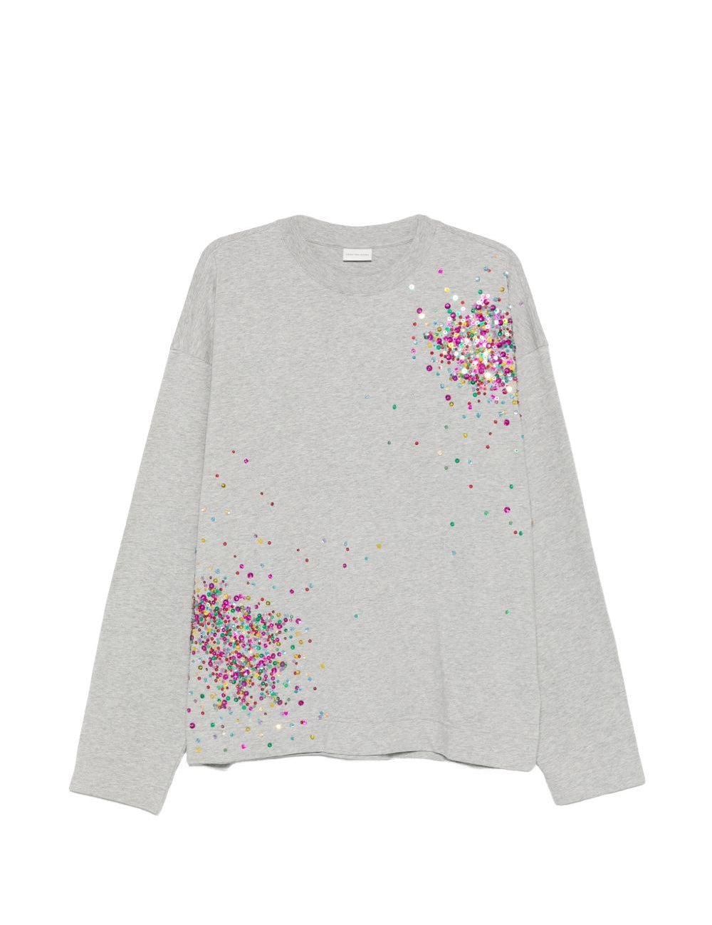 T-shirt a maniche lunghe in grigio Dries van noten - uomo 