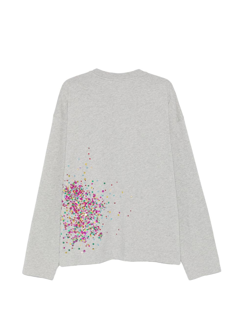 T-shirt a maniche lunghe in grigio Dries van noten - uomo 