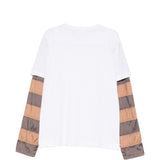 T-shirt a maniche lunghe a righe in bianco Dries van noten - uomo 