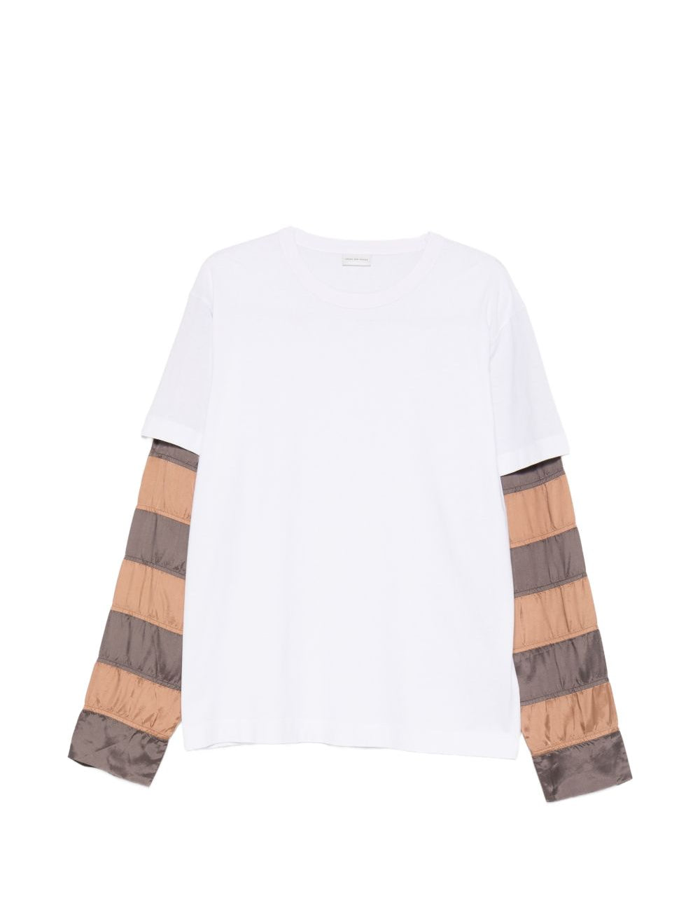 T-shirt a maniche lunghe a righe in bianco Dries van noten - uomo 
