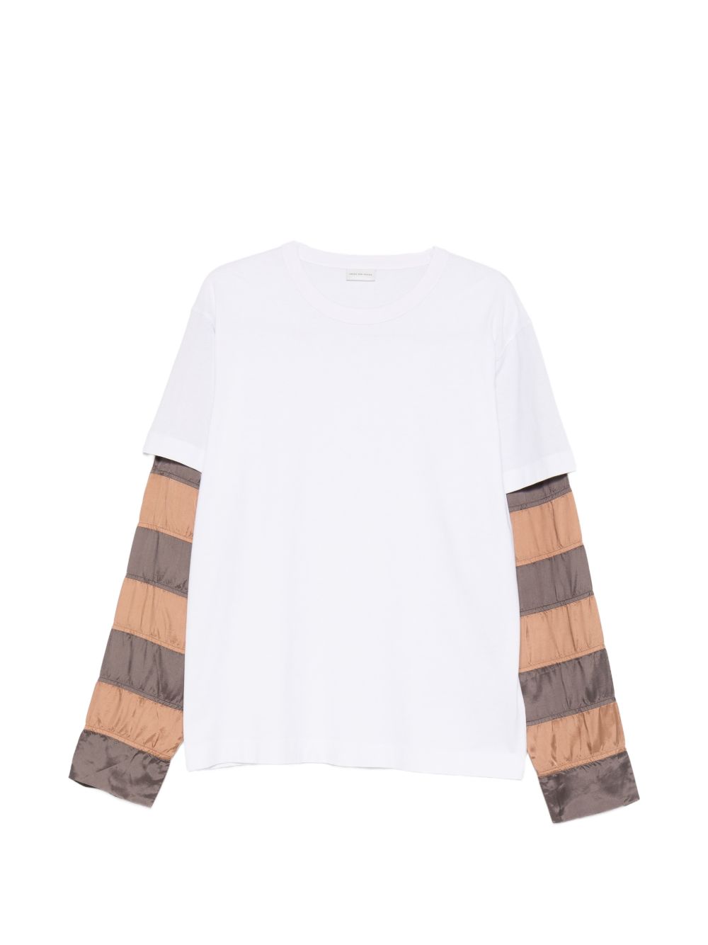 T-shirt a maniche lunghe a righe in bianco Dries van noten - uomo 