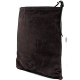 Borsa a tracolla in suede in grigio 