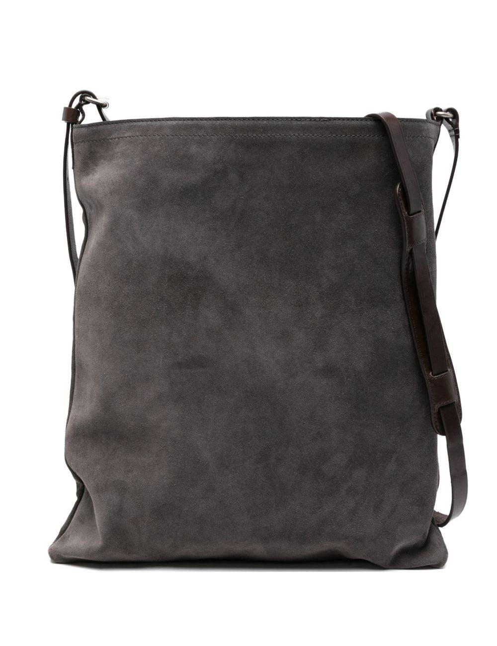 Borsa a tracolla in suede in grigio Dries van noten - donna 