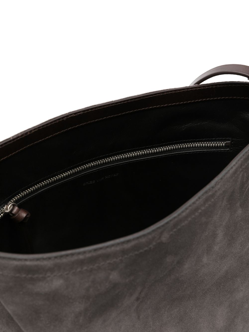 Borsa a tracolla in suede in grigio Dries van noten - donna 