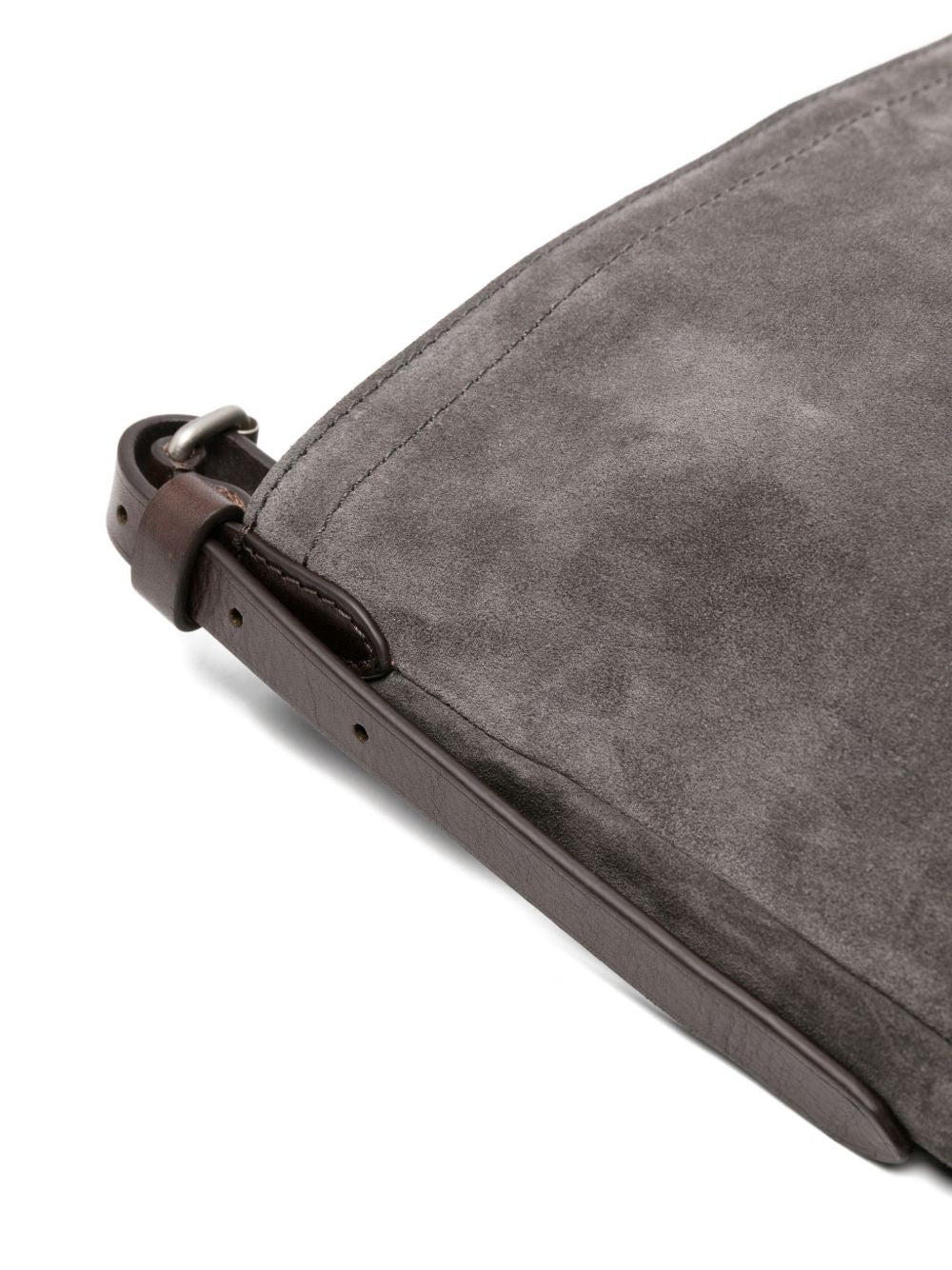 Borsa a tracolla in suede in grigio Dries van noten - donna 