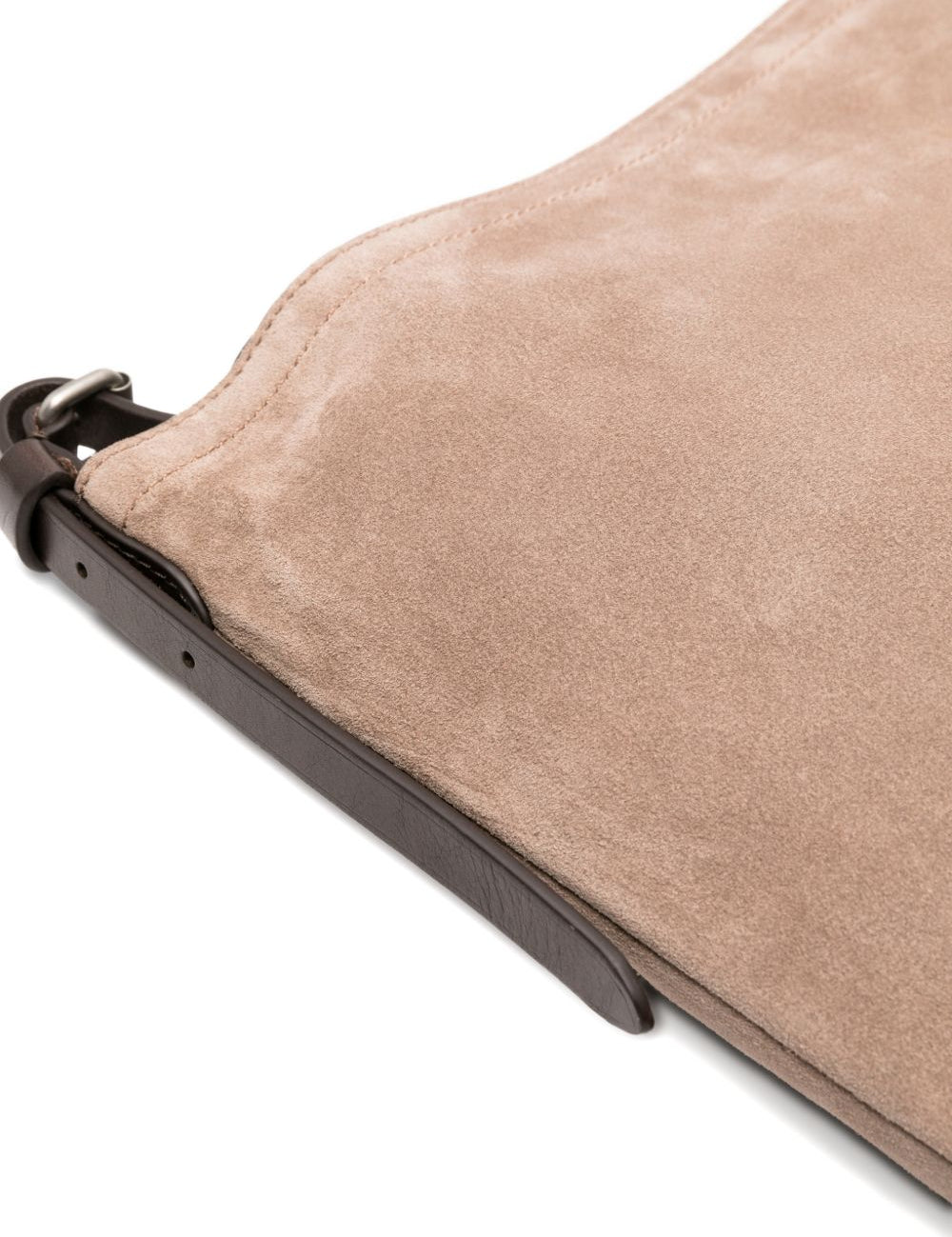Borsa a tracolla in suede in beige 