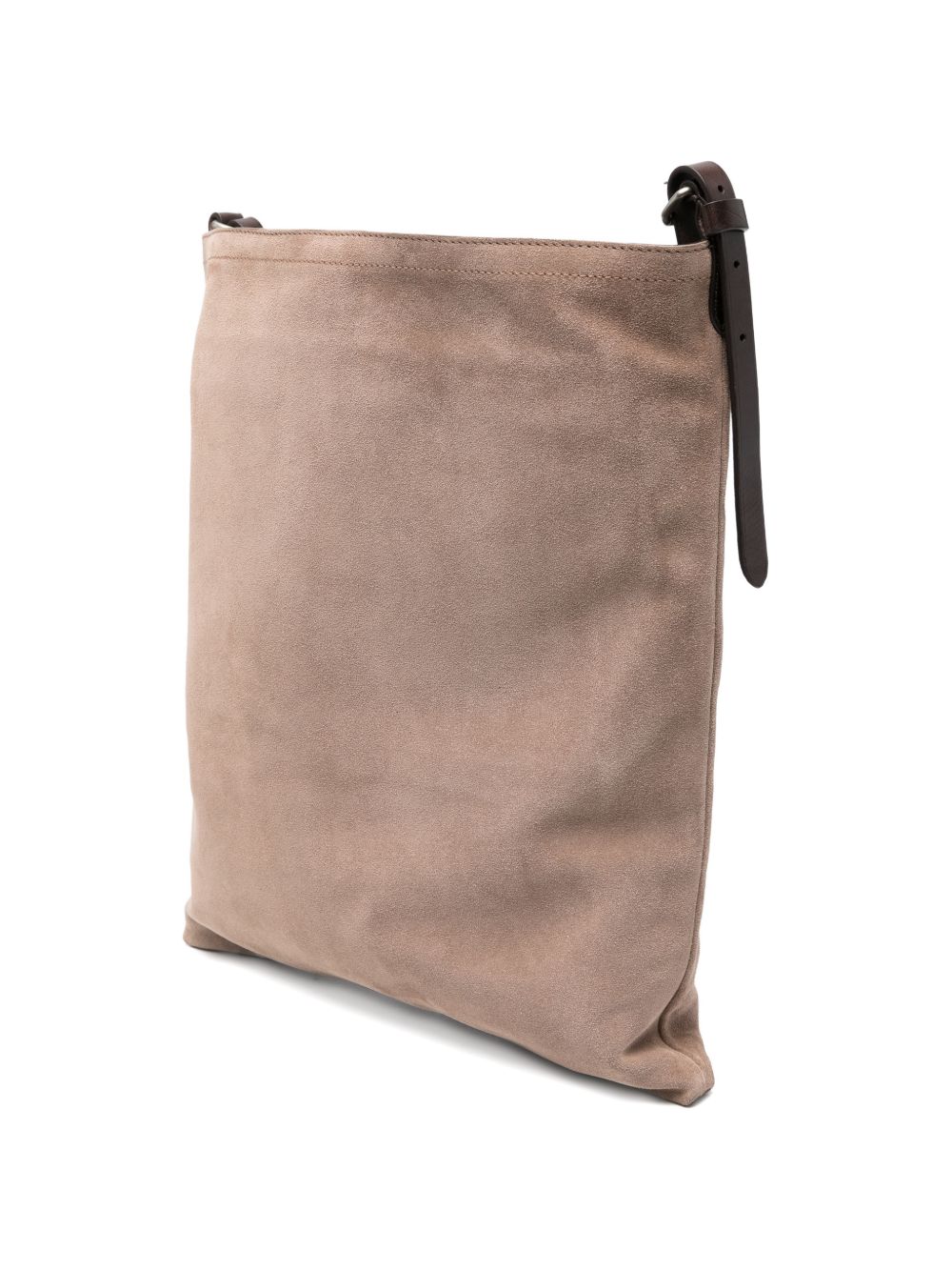 Borsa a tracolla in suede in beige 