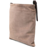 Borsa a tracolla in suede in beige 