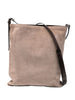 Borsa a tracolla in suede in beige