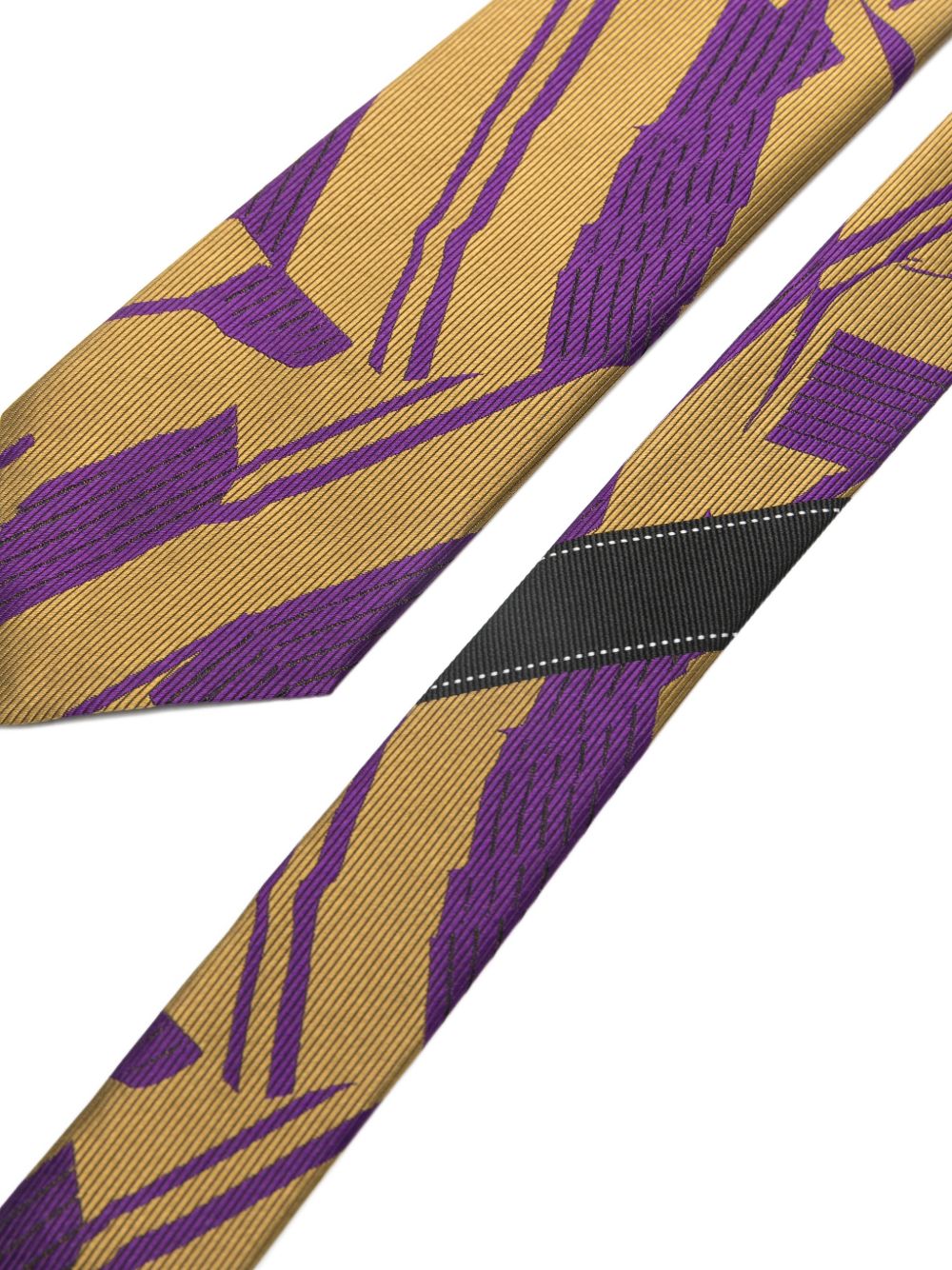 Cravatta con stampa astratta in viola Dries van noten - uomo 