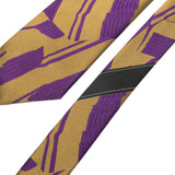 Cravatta con stampa astratta in viola Dries van noten - uomo 
