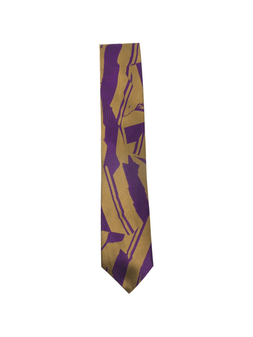 Cravatta con stampa astratta in viola Dries van noten - uomo 