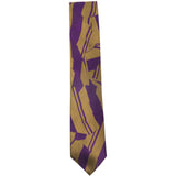 Cravatta con stampa astratta in viola Dries van noten - uomo 