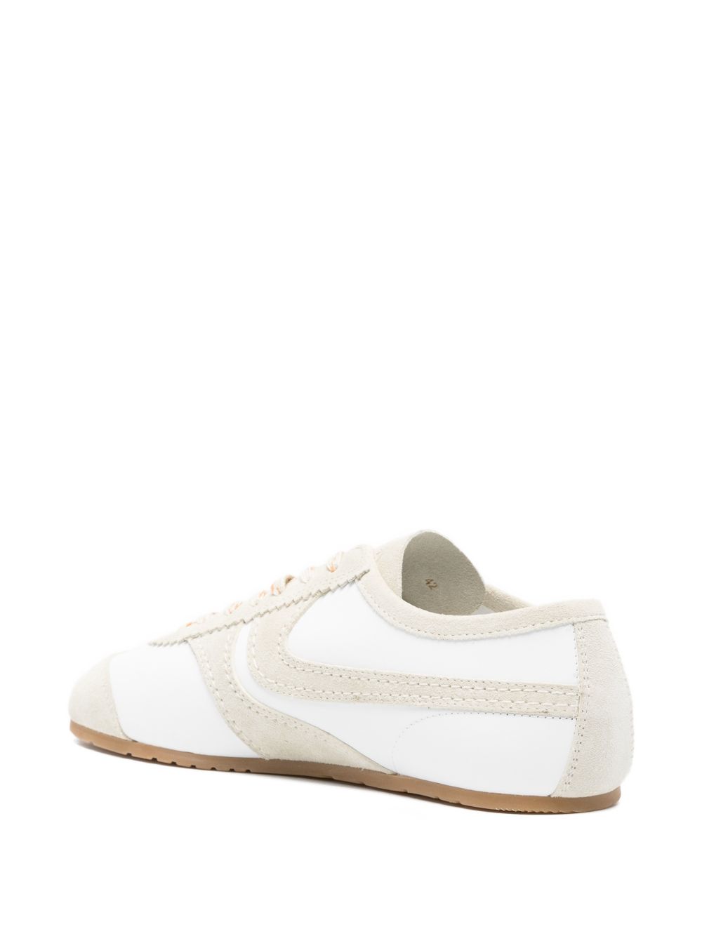 Sneakers con pannelli in bianco 