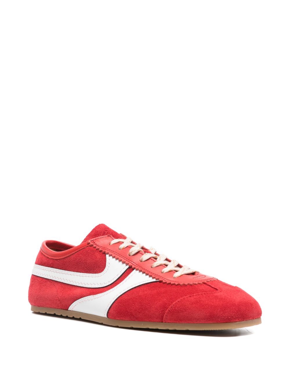 Sneakers a righe basse in rosso Dries van noten - uomo 