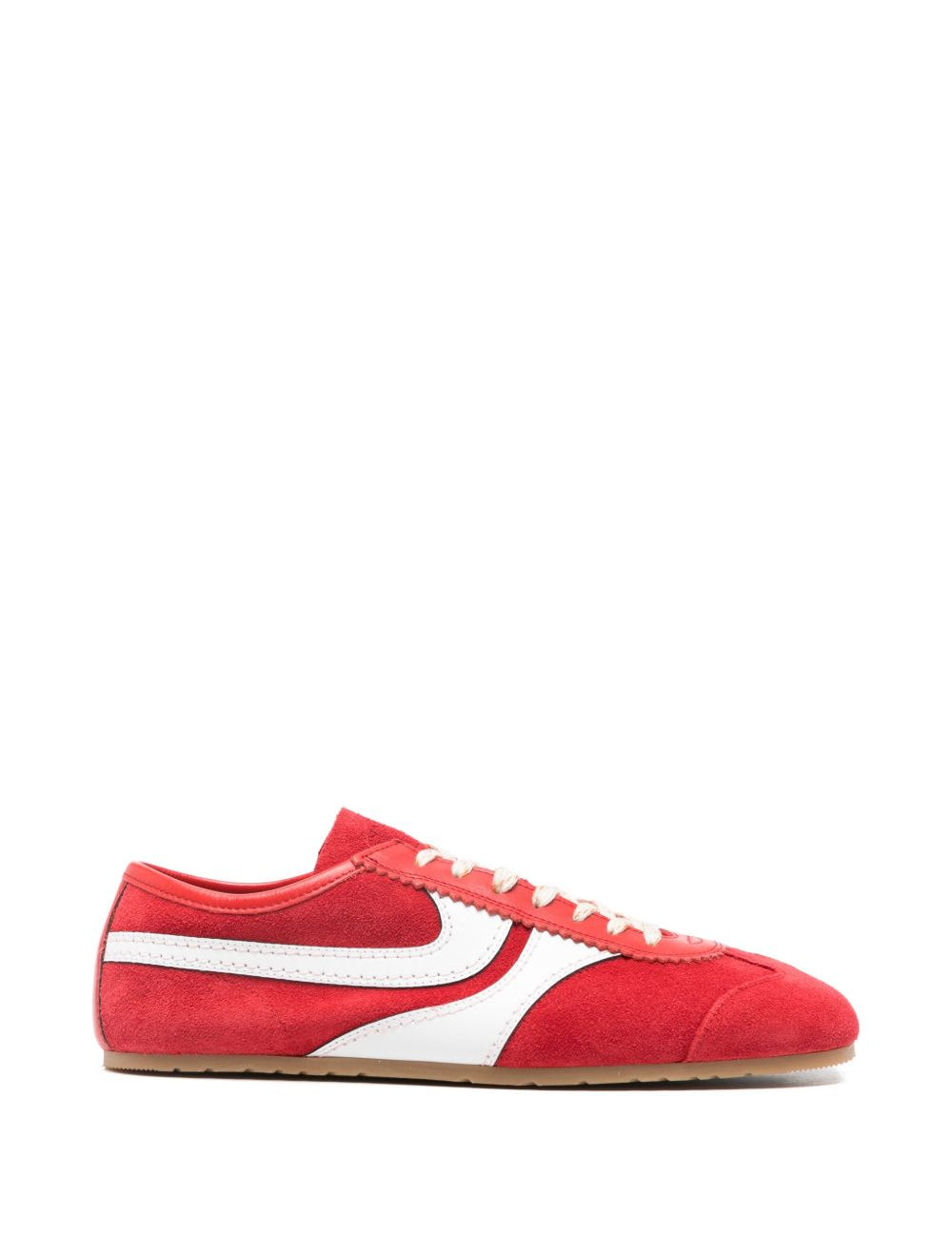 Sneakers a righe basse in rosso Dries van noten - uomo 