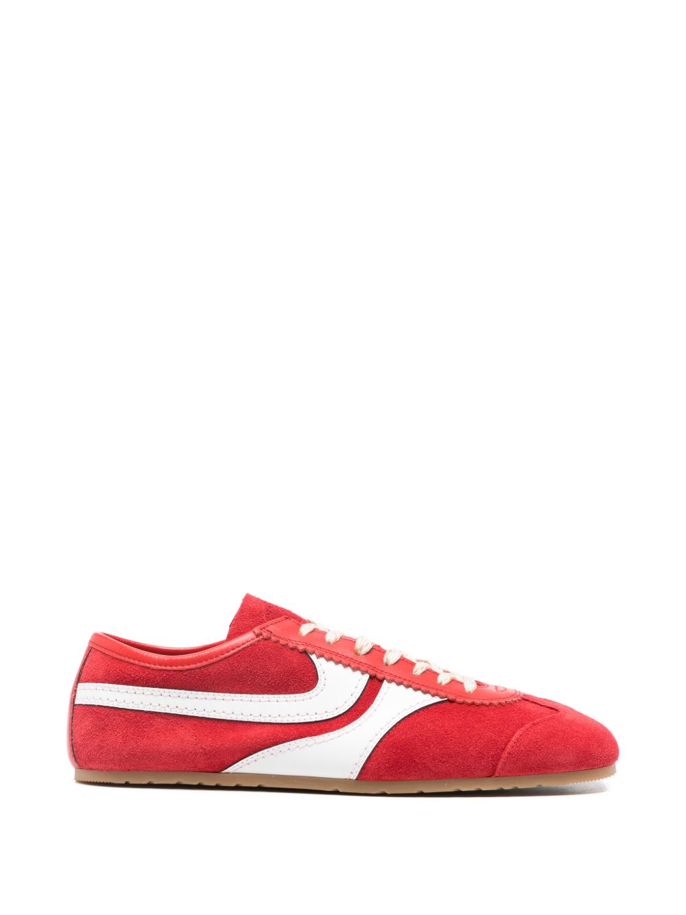 Sneakers a righe basse in rosso Dries van noten - uomo 