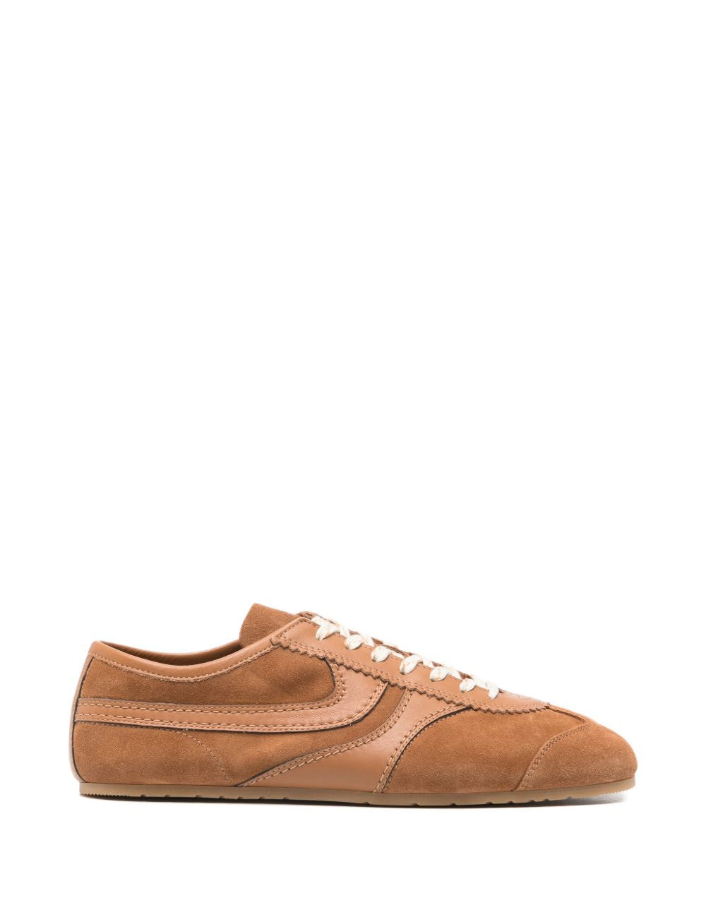 Sneakers in camoscio con lacci in marrone Dries van noten - uomo 