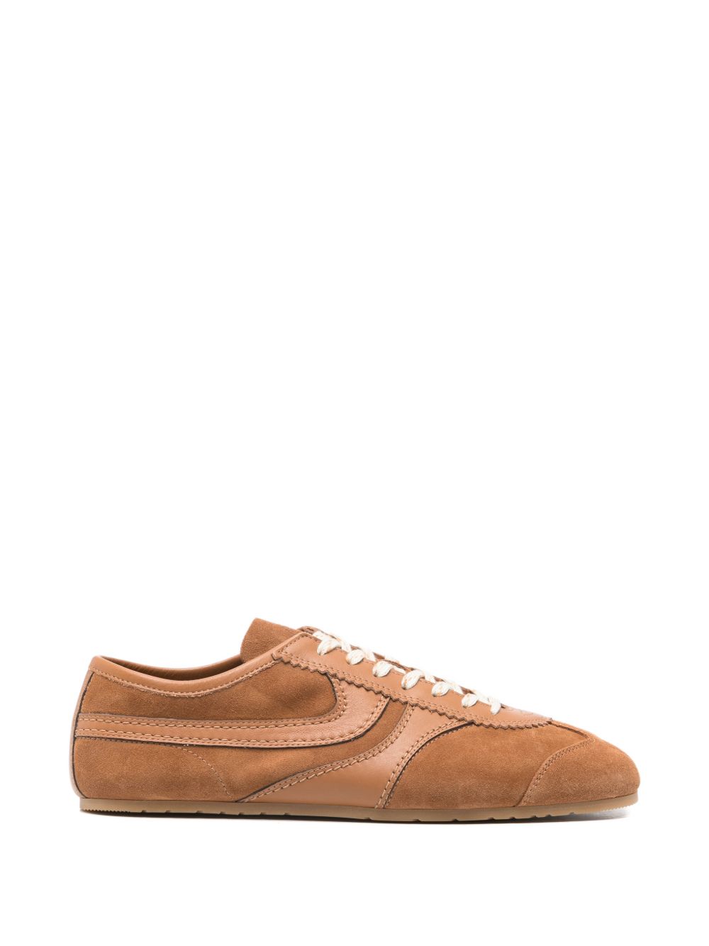 Sneakers in camoscio con lacci in marrone Dries van noten - uomo 
