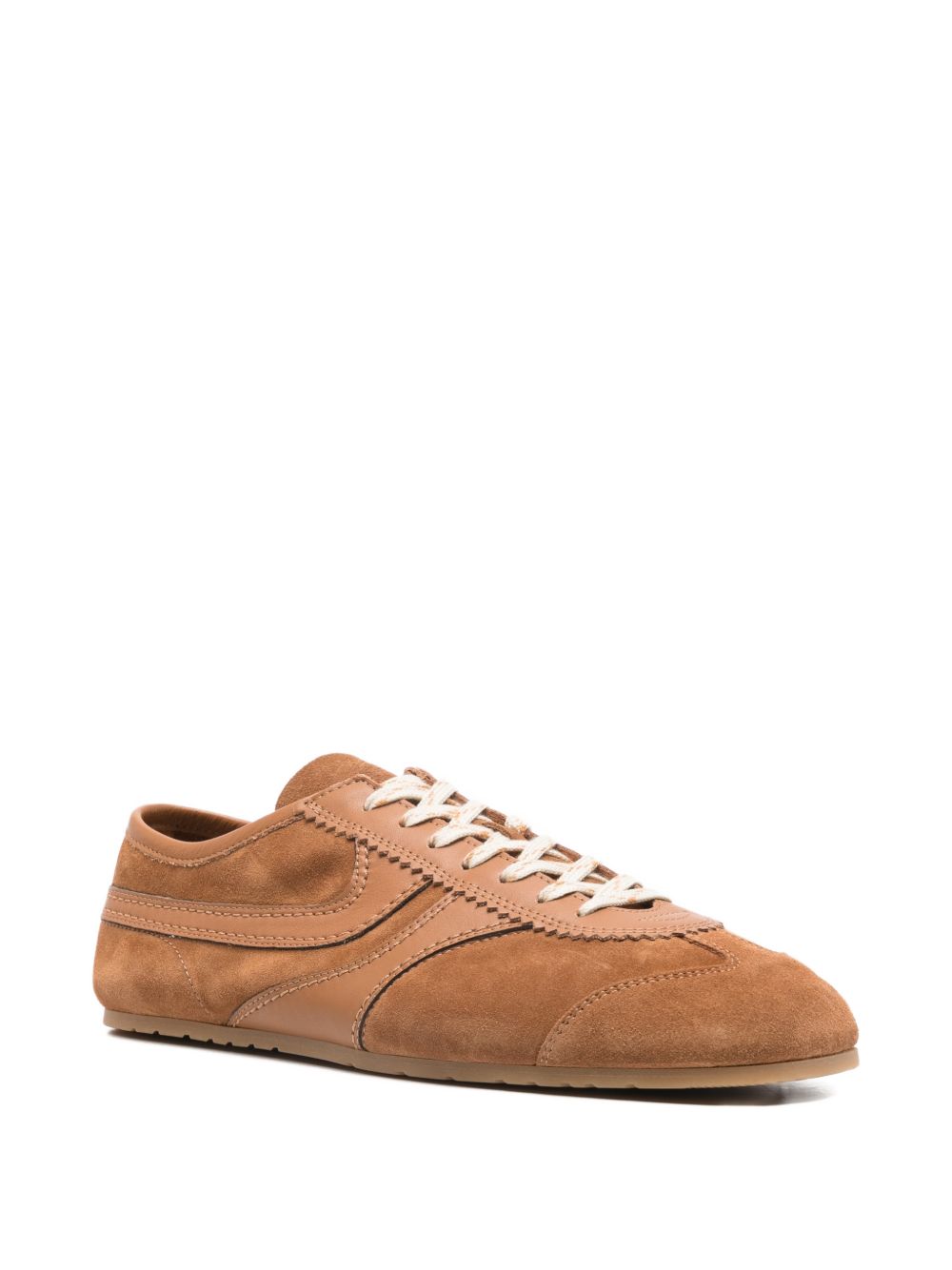 Sneakers in camoscio con lacci in marrone Dries van noten - uomo 