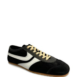 Sneakers a righe in pelle in nero Dries van noten - uomo 