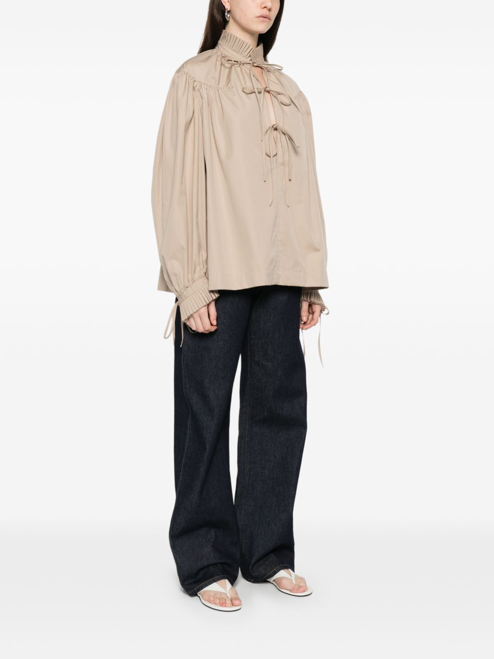 Top a collo alto Catya in beige Dries van noten - donna 