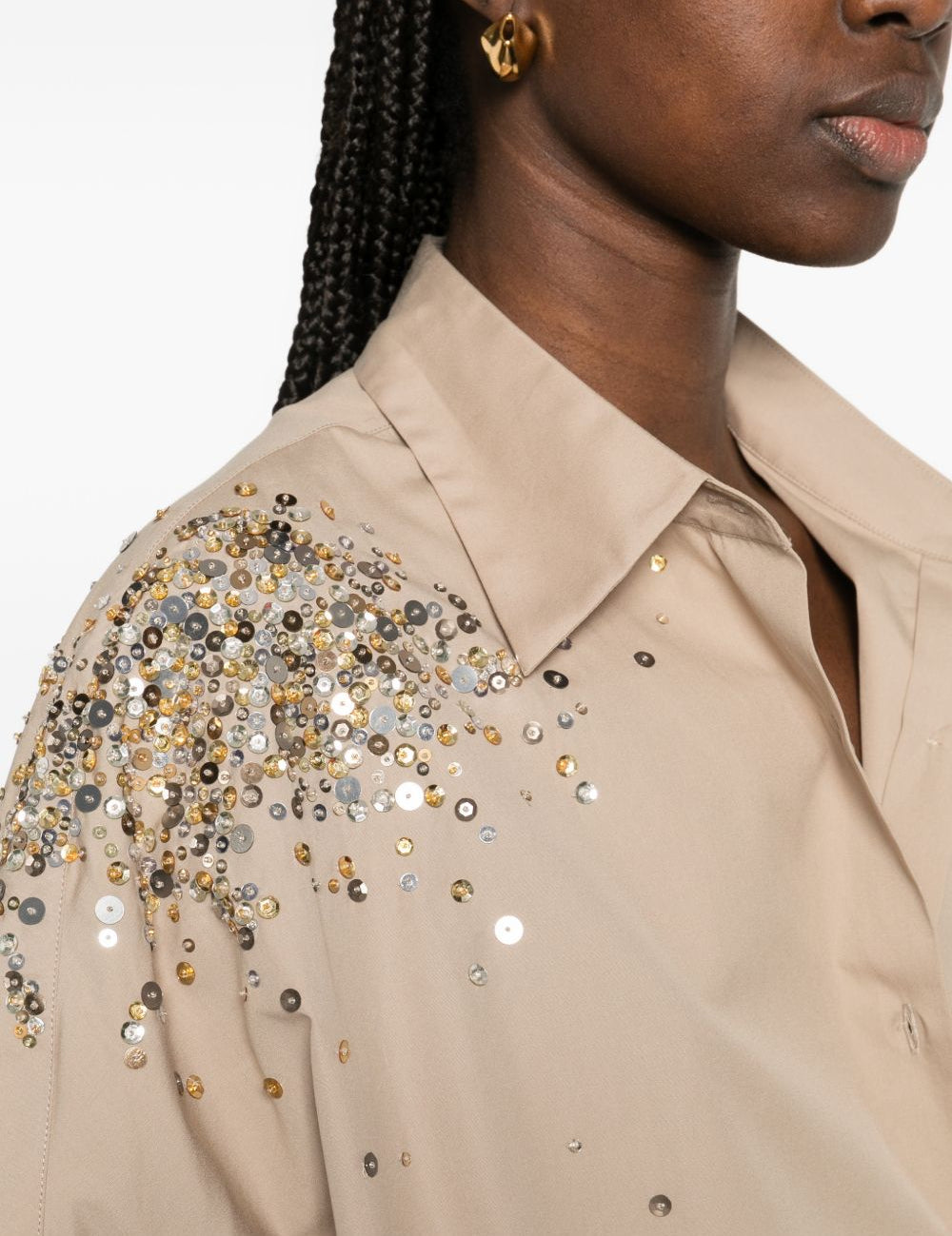 Camicia con cristalli casia  in beige Dries van noten - donna 