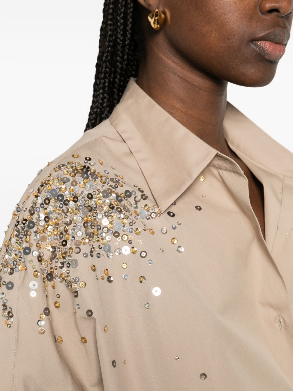 Camicia con cristalli casia  in beige Dries van noten - donna 
