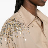 Camicia con cristalli casia  in beige Dries van noten - donna 