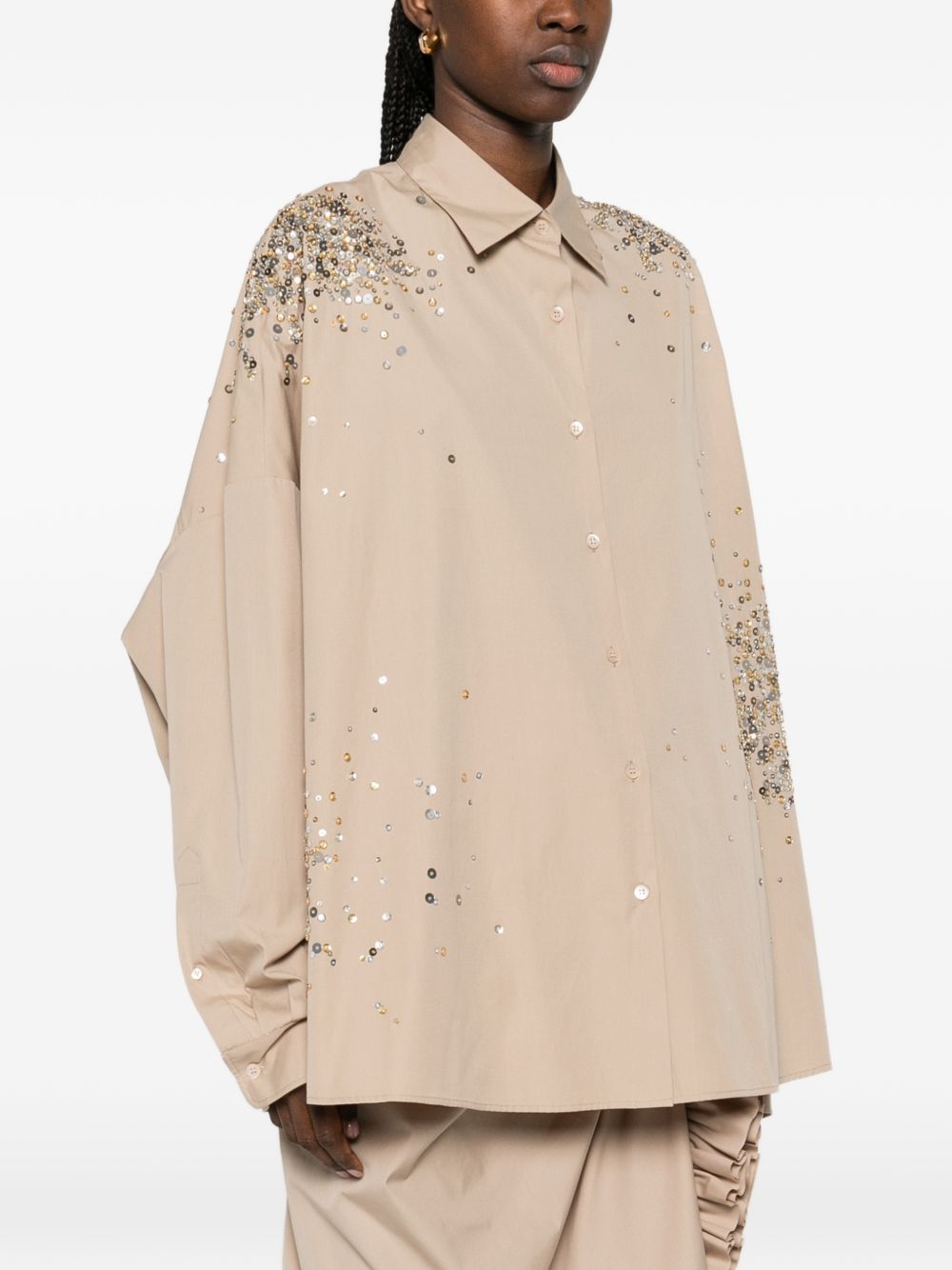 Camicia con cristalli casia  in beige Dries van noten - donna 