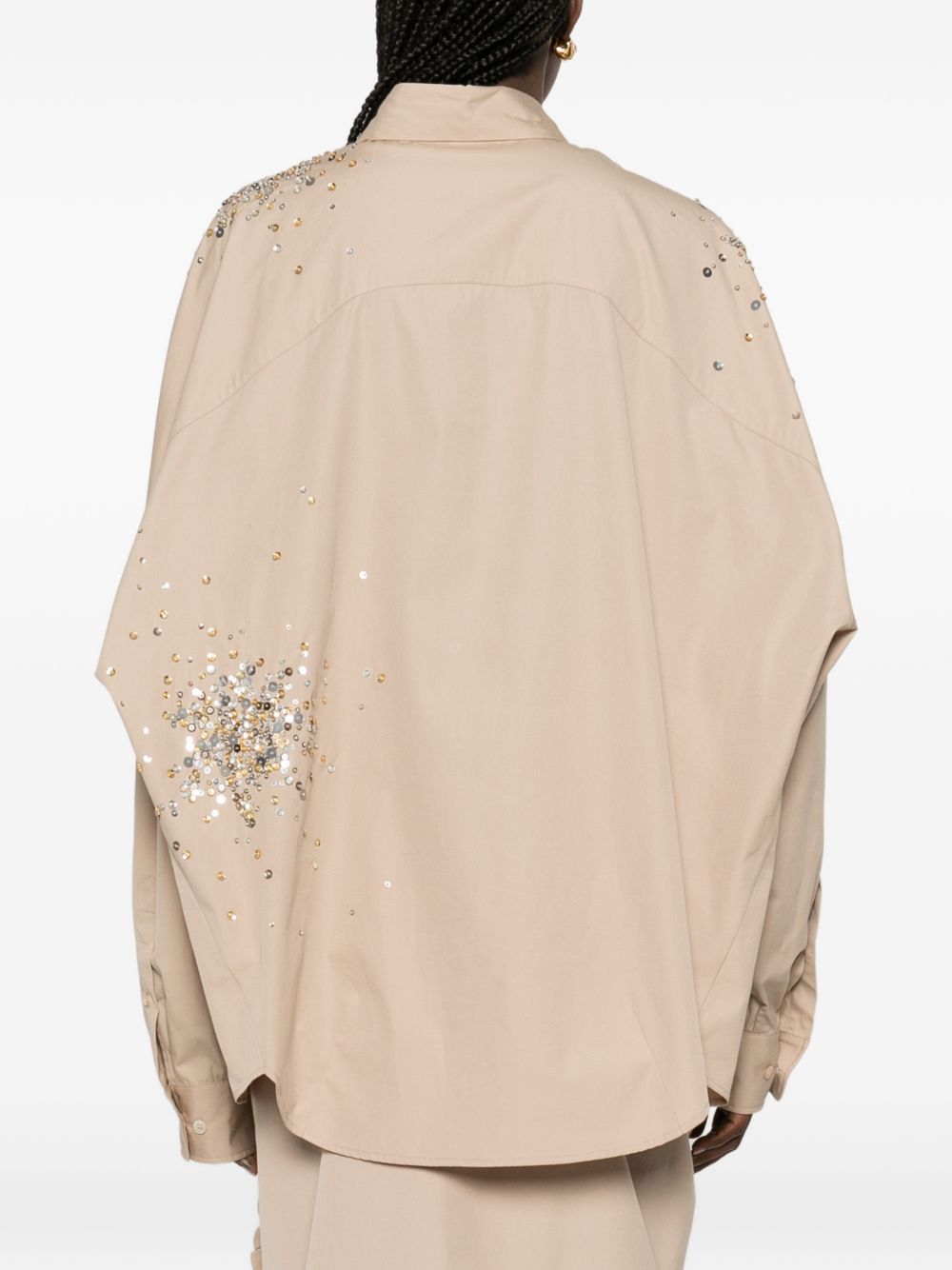 Camicia con cristalli casia  in beige Dries van noten - donna 