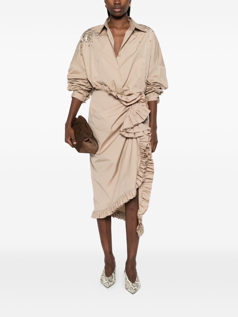 Camicia con cristalli casia  in beige Dries van noten - donna 